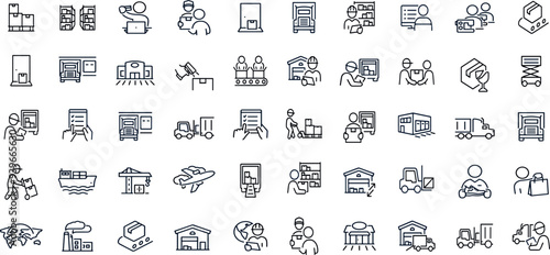 LOGISTICS EDITABLE ICON SET 