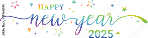 Happy New Year 2025. Vector