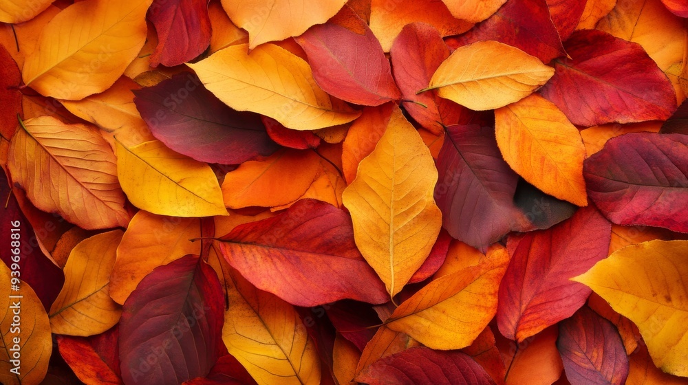 Colorful autumn leaves in a vibrant display of fall foliage. Seasonal nature background concept Colorful autumn leaves in a vibrant display of fall foliage. Seasonal nature background concept