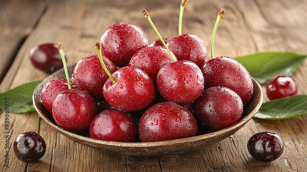   Cherries in bowl