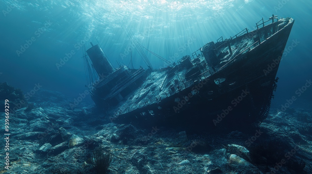 Fototapeta premium Shipwreck in the Deep