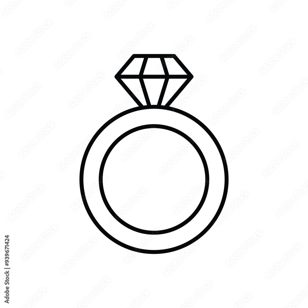 Diamound Ring vector icon Diamound Ring vector icon