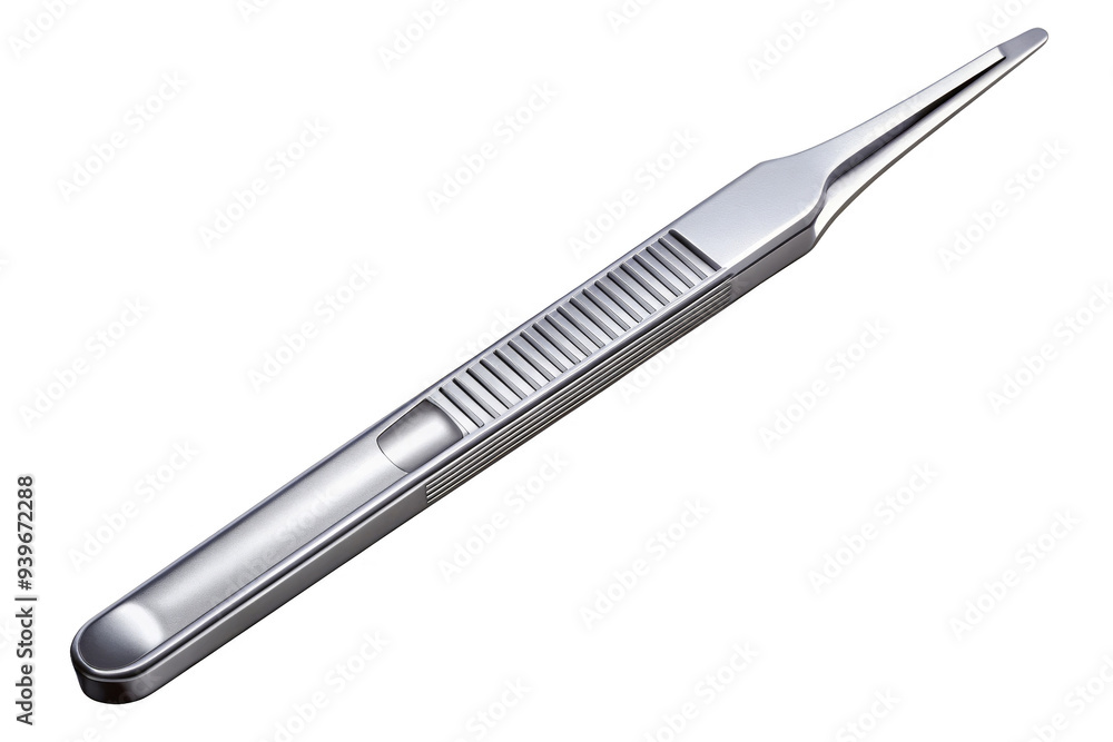 A close-up view of a surgical scalpel, a vital tool in medical procedures, highlighting its sharpness, precision, and the importance of medical instruments in healthcare. A close-up view of a surgical scalpel, a vital tool in medical procedures, highlighting its sharpness, precision, and the importance of medical instruments in healthcare.