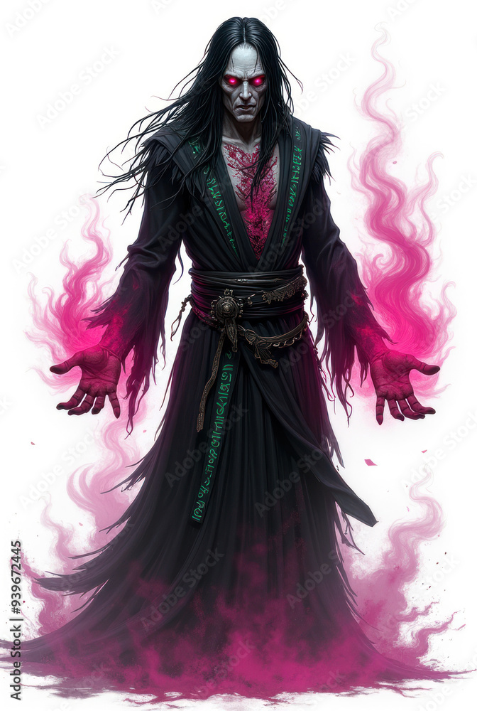 Sinister Necromancer Emerges , dark fantasy aesthetic, high-detail illustration, epic fantasy artwork, character concept art, rich color palette, dark and gritty style. Sinister Necromancer Emerges , dark fantasy aesthetic, high-detail illustration, epic fantasy artwork, character concept art, rich color palette, dark and gritty style.
