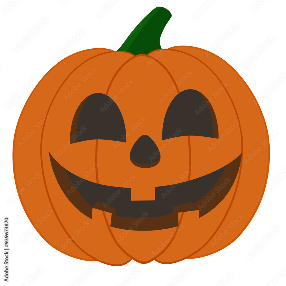 Halloween. Calabaza sonriente y simpática. Ilustración digital sin fondo. Halloween. Calabaza sonriente y simpática. Ilustración digital sin fondo.