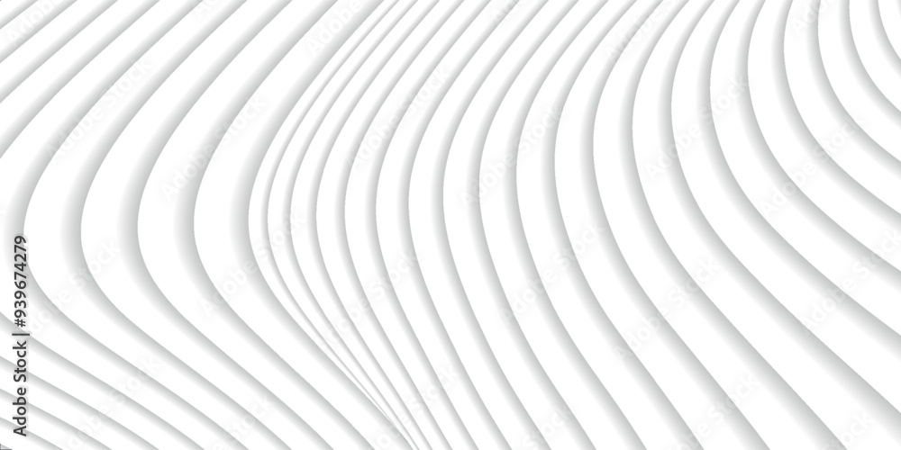 White abstract background with waves. Creative Architectural Concept White abstract background with waves. Creative Architectural Concept