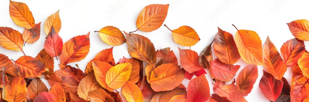Autumn maple leaves isolated on white background. Top view. Flat lay. Autumn maple leaves isolated on white background. Top view. Flat lay.
