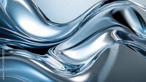 Stunning 3D rendering of a wavy abstract liquid background.