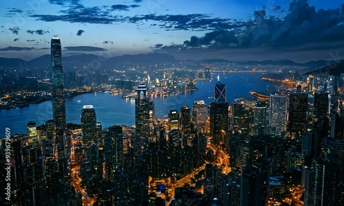 Wallpaper Mural a view of a city at night from the top of a mountain Torontodigital.ca