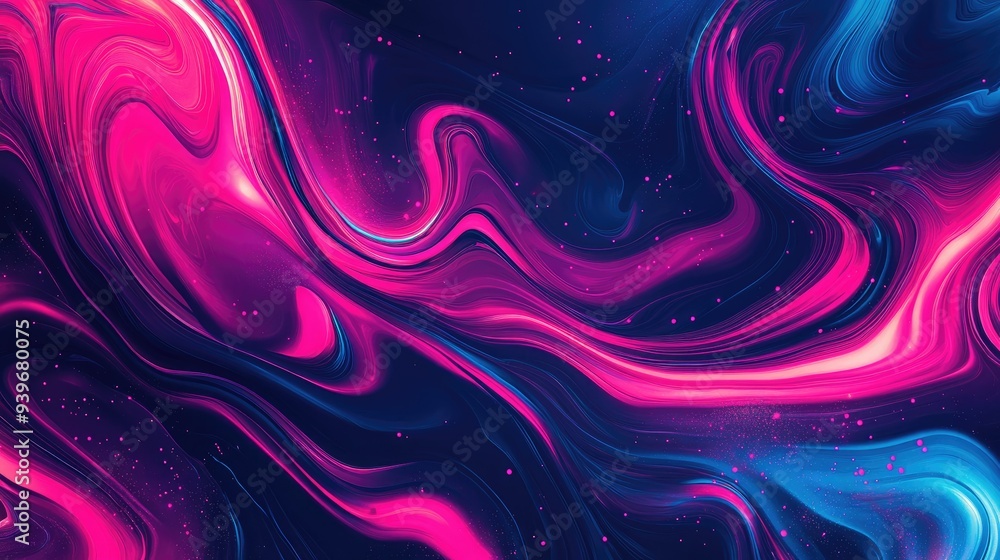 Stunning neon liquid waves in an abstract marble texture. Stunning neon liquid waves in an abstract marble texture.