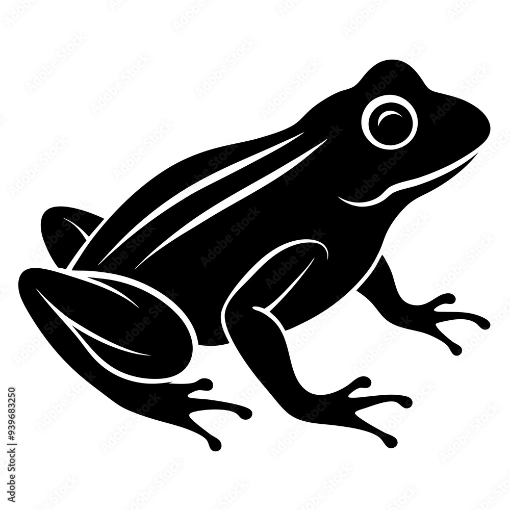 frog on white