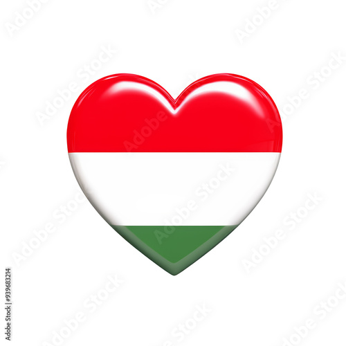 Heart of a flag Hungary