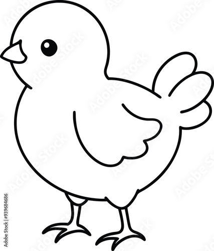 Sweet chick line art ideal for kids coloring book brighten up young ones day with this cute and simple graphic 