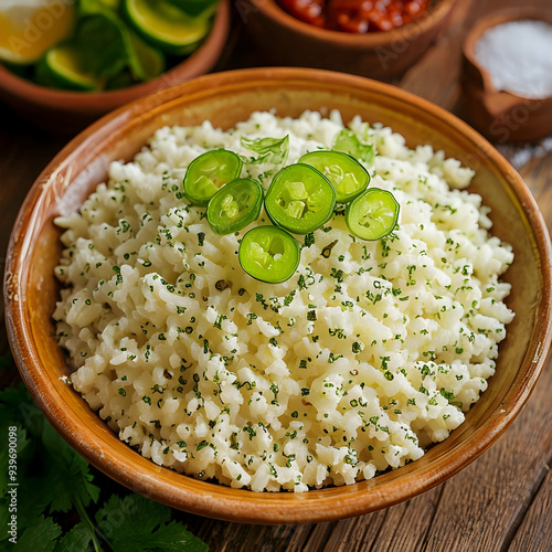 Rice dish on gourmet display photo