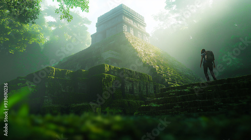 A lone traveler exploring t...