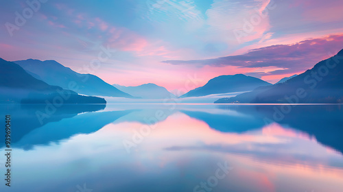 Wallpaper Mural Serene Sunset Over Calm Lake Torontodigital.ca