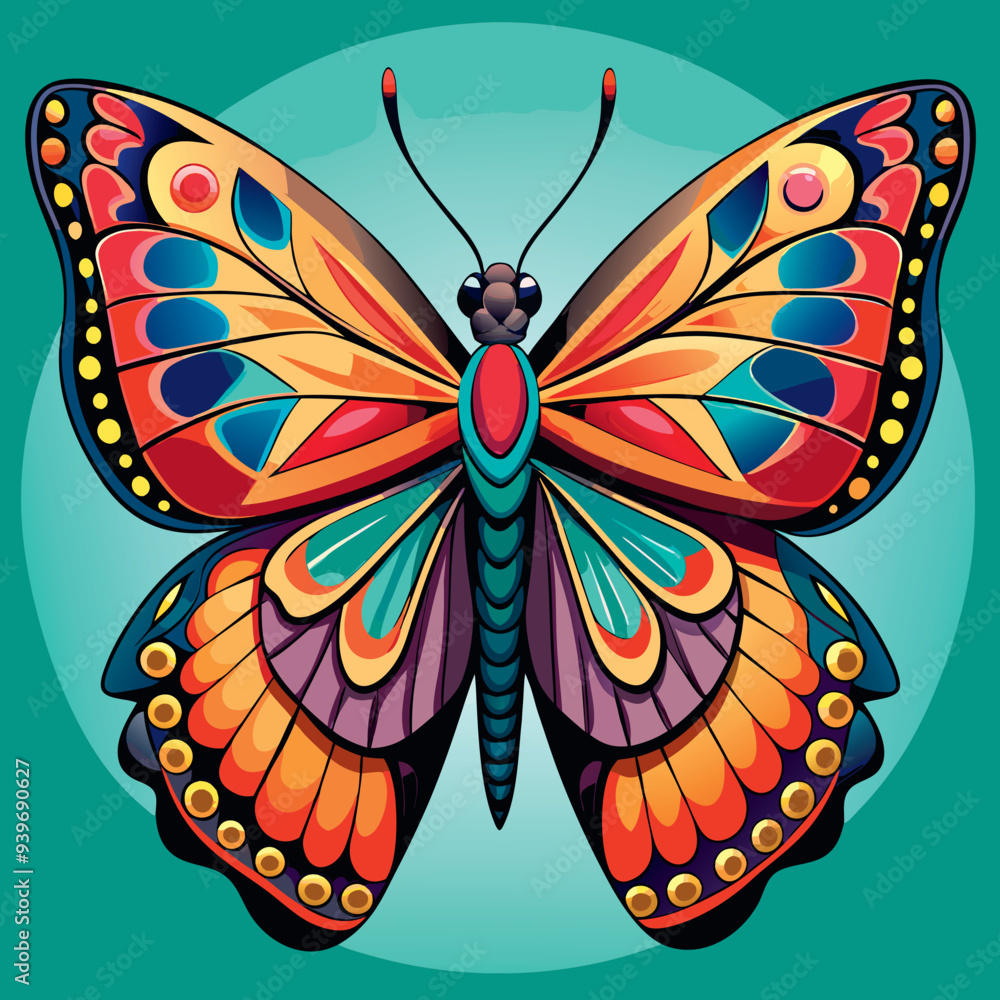 butterfly color vector