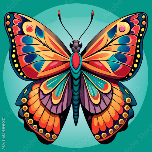 Obraz na płótnie butterfly color vector w salonie