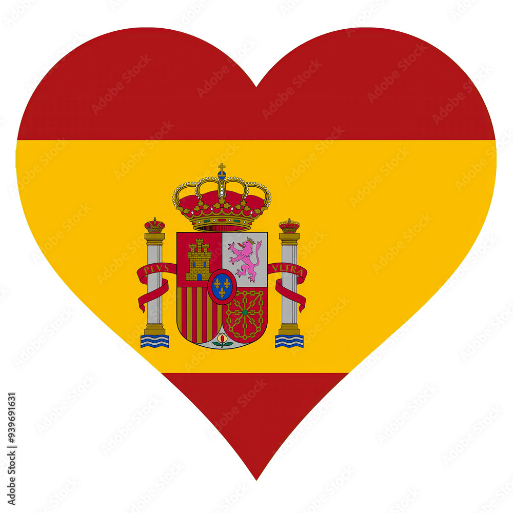 Obraz premium Heart of a flag Spain