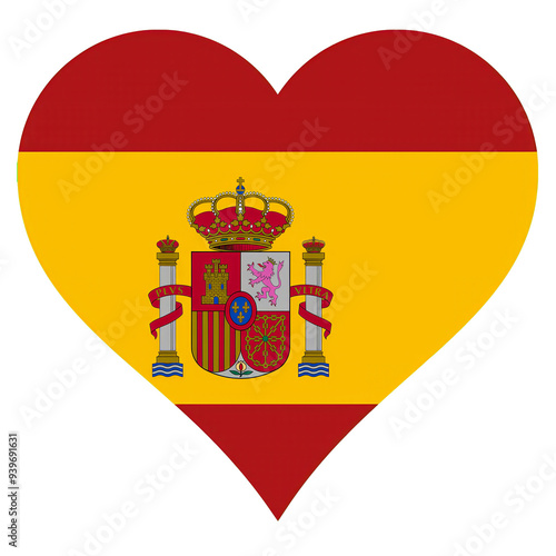 Wallpaper Mural Heart of a flag Spain Torontodigital.ca