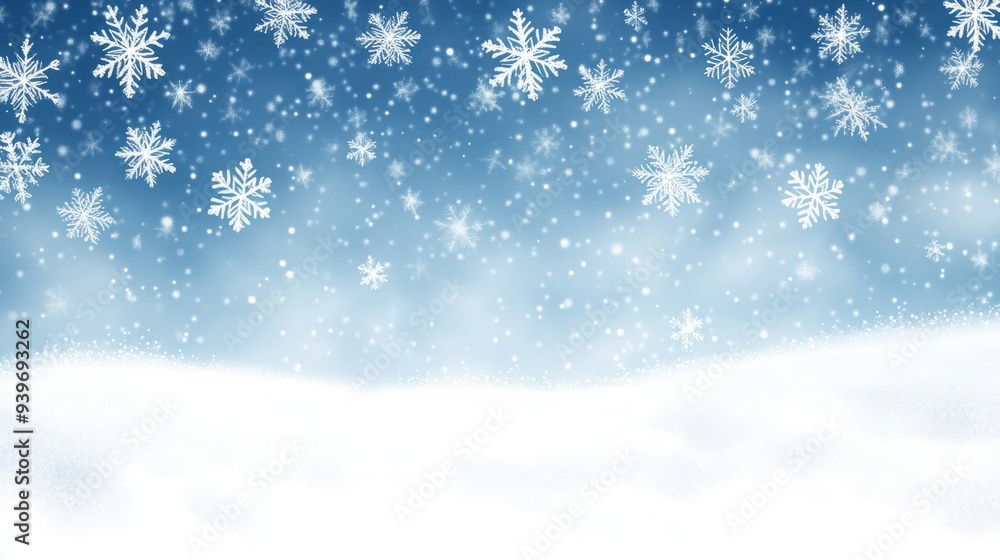 Snowflakes falling gently on a serene winter landscape, creating a calm and peaceful atmosphere. Snowflakes falling gently on a serene winter landscape, creating a calm and peaceful atmosphere.