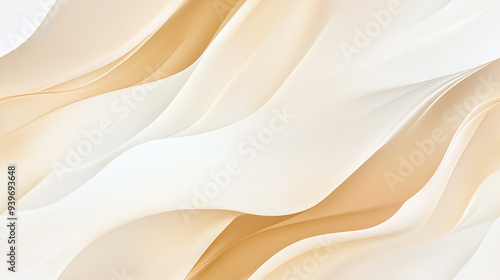 Smooth beige and cream waves flow in a seamless pattern. The gentle curves and gradients provide a soft, calming backdrop, ideal for modern minimalist designs.