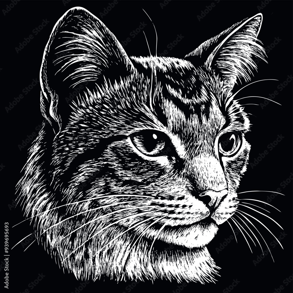 portrait-of-a-cat-head-sketch-hand-drawn-engraved