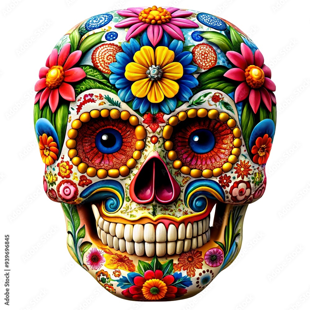 Day of the Dead Skull with Monarch butterfly Day of the Dead Skull with Monarch butterfly