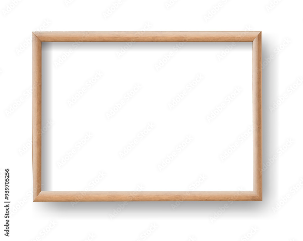 Wooden Frame And Isolated White Background Wooden Frame And Isolated White Background