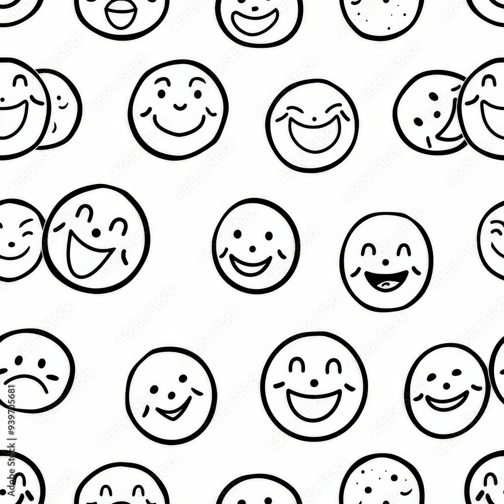 a simple line drawing of laughing smileys themed coloring pages patern for your little girl, white and black, wallpaper, monochrome simplicity a simple line drawing of laughing smileys themed coloring pages patern for your little girl, white and black, wallpaper, monochrome simplicity