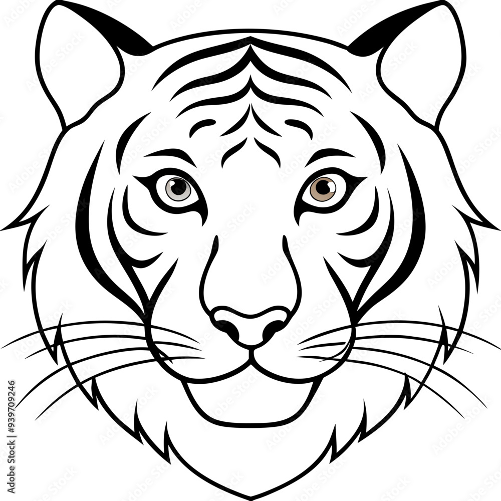 Obraz premium tiger head vector