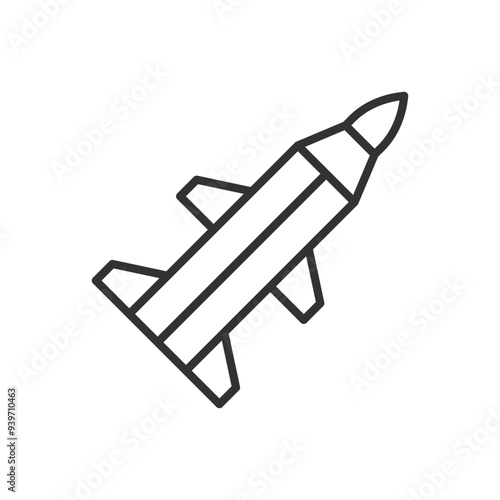 Missile Icon Sign Symbol Vector