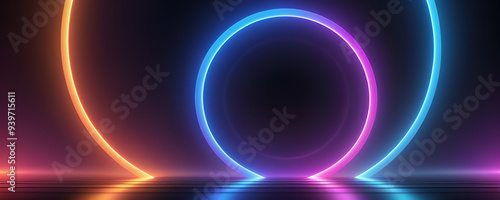 illustrazione con elementi geometrici a tema astratto surreale