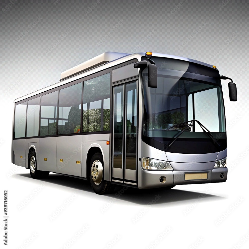 White big 3d tour bus front right angle view White big 3d tour bus front right angle view