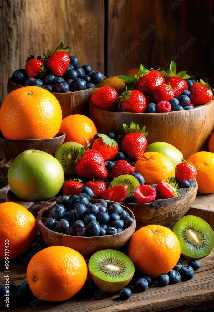 vibrant fresh fruits displayed lively setting colorful arrangements textures, apple, banana, orange, grape, kiwi, mango, pineapple, berry, peach, pear vibrant fresh fruits displayed lively setting colorful arrangements textures, apple, banana, orange, grape, kiwi, mango, pineapple, berry, peach, pear