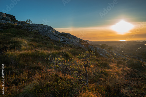 sunset over the mountains