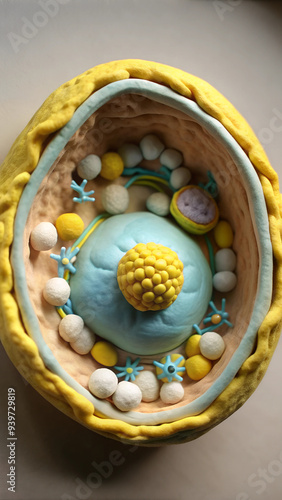 Fetal ovary: Oocyte development micrograph depicting leptotene and pachytene stages. photo