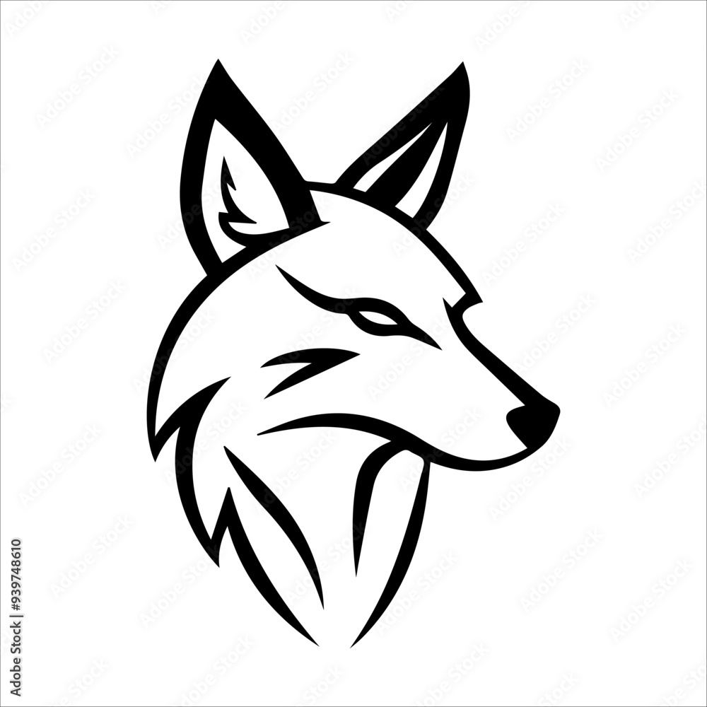 jackal icon or modern line symbol. Vector line art and icon design with bold outline. Black and white Pixel Perfect minimalistic symbol isolated white background. Silhouette simple thin sign jackal icon or modern line symbol. Vector line art and icon design with bold outline. Black and white Pixel Perfect minimalistic symbol isolated white background. Silhouette simple thin sign