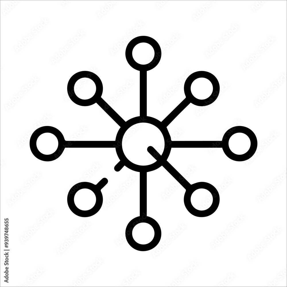 Connections icon or modern line symbol. Vector line art and icon design with bold outline. Black and white Pixel Perfect minimalistic symbol isolated white background. Silhouette simple thin sign Connections icon or modern line symbol. Vector line art and icon design with bold outline. Black and white Pixel Perfect minimalistic symbol isolated white background. Silhouette simple thin sign