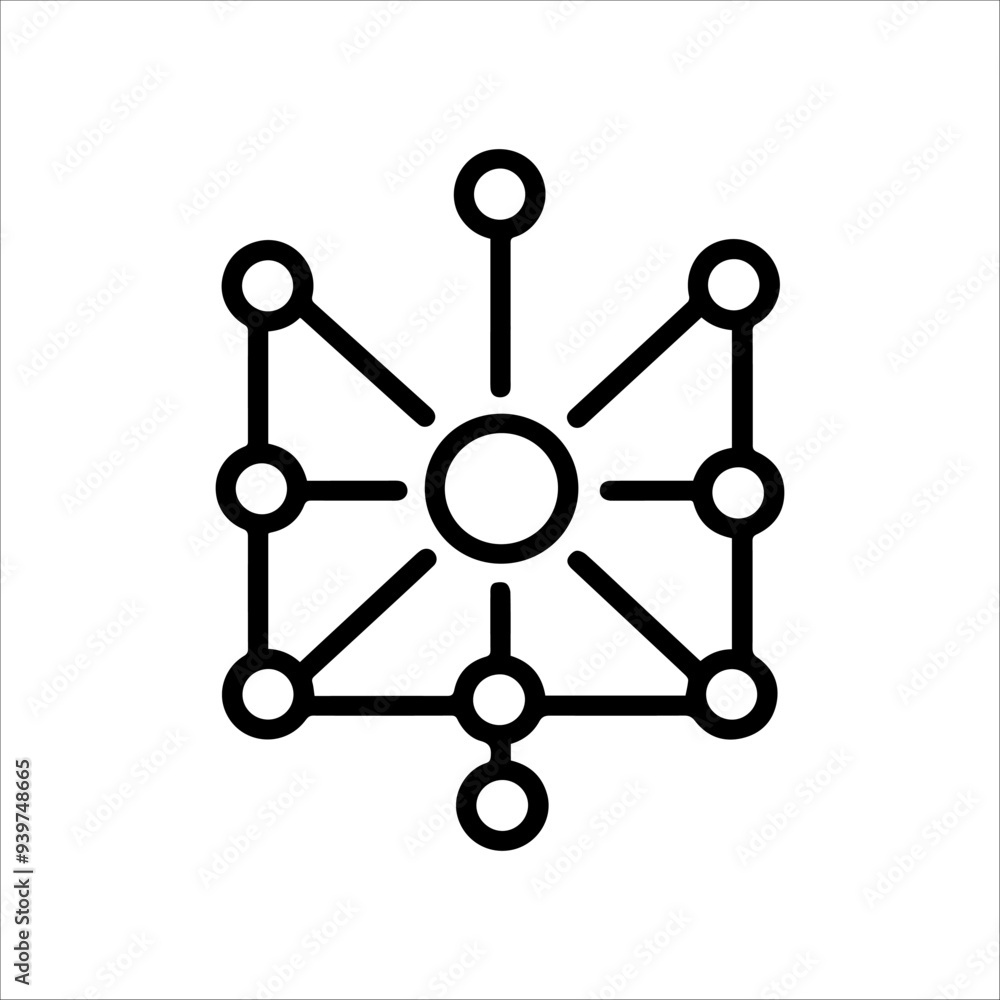 Connections icon or modern line symbol. Vector line art and icon design with bold outline. Black and white Pixel Perfect minimalistic symbol isolated white background. Silhouette simple thin sign Connections icon or modern line symbol. Vector line art and icon design with bold outline. Black and white Pixel Perfect minimalistic symbol isolated white background. Silhouette simple thin sign