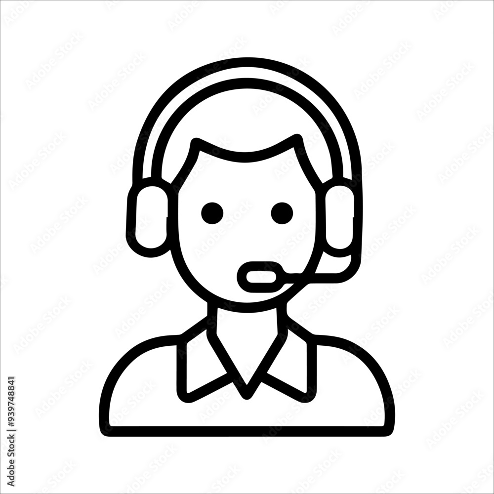 Help Line icon or modern line symbol. Vector line art and icon design with bold outline. Black and white Pixel Perfect minimalistic symbol isolated white background. Silhouette simple thin sign Help Line icon or modern line symbol. Vector line art and icon design with bold outline. Black and white Pixel Perfect minimalistic symbol isolated white background. Silhouette simple thin sign