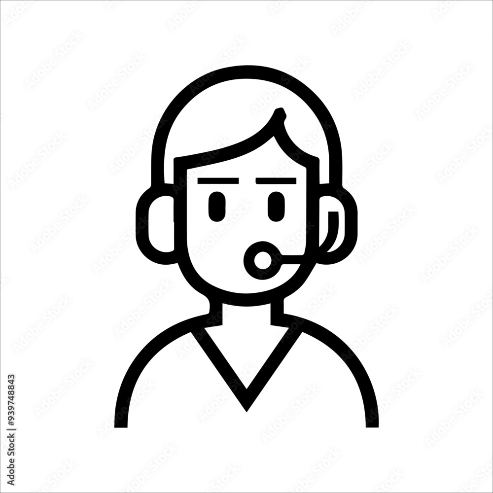 Help Line icon or modern line symbol. Vector line art and icon design with bold outline. Black and white Pixel Perfect minimalistic symbol isolated white background. Silhouette simple thin sign Help Line icon or modern line symbol. Vector line art and icon design with bold outline. Black and white Pixel Perfect minimalistic symbol isolated white background. Silhouette simple thin sign