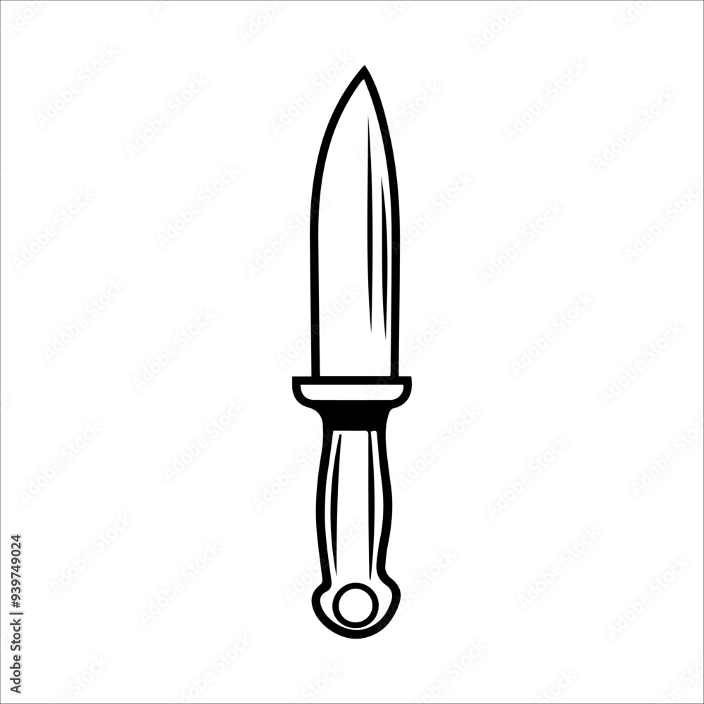 Knife icon or modern line symbol. Vector line art and icon design with bold outline. Black and white Pixel Perfect minimalistic symbol isolated white background. Silhouette simple thin sign Knife icon or modern line symbol. Vector line art and icon design with bold outline. Black and white Pixel Perfect minimalistic symbol isolated white background. Silhouette simple thin sign