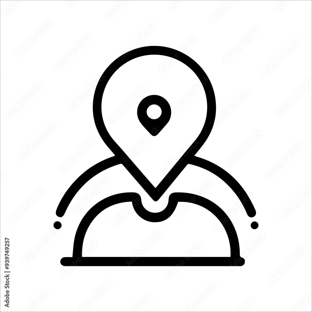 User Location icon or modern line symbol. Vector line art and icon design with bold outline. Black and white Pixel Perfect minimalistic symbol isolated white background. Silhouette simple thin sign User Location icon or modern line symbol. Vector line art and icon design with bold outline. Black and white Pixel Perfect minimalistic symbol isolated white background. Silhouette simple thin sign