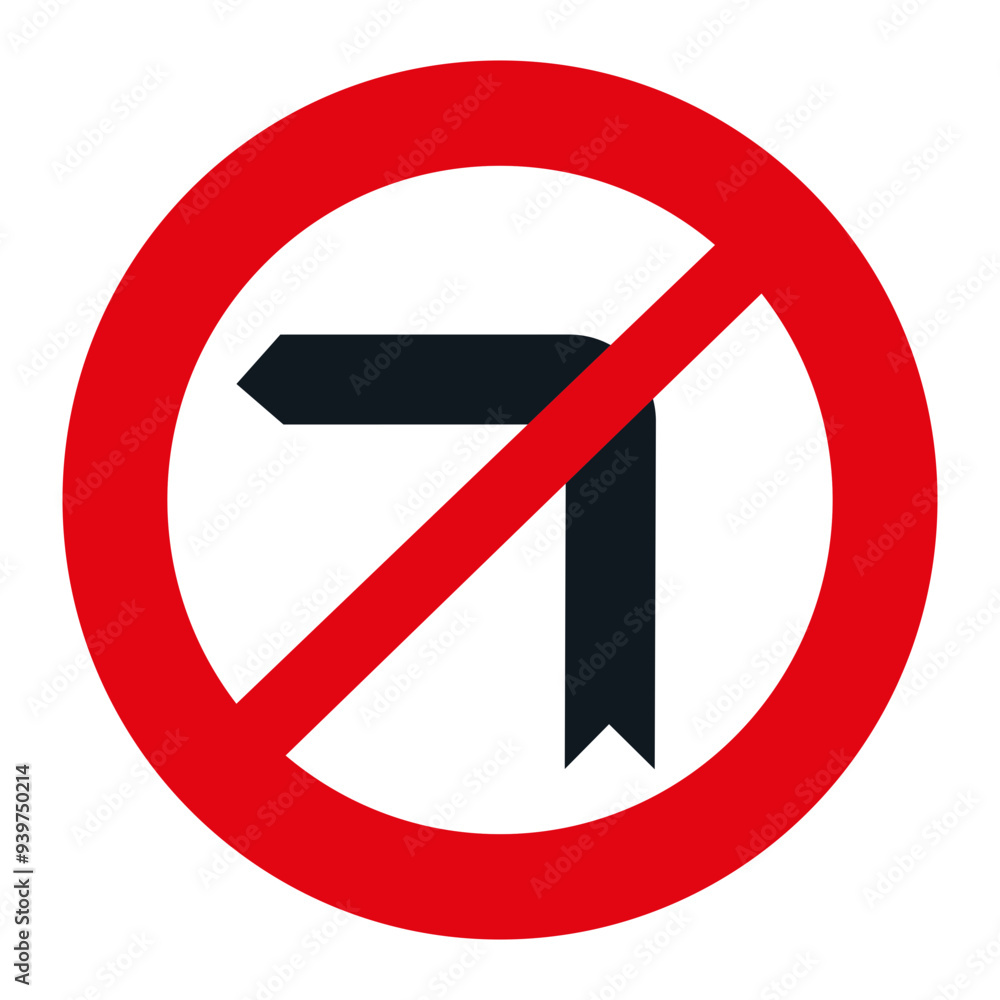 RESTRICTION SIGNS, R-303 - No turn left - SVG RESTRICTION SIGNS, R-303 - No turn left - SVG