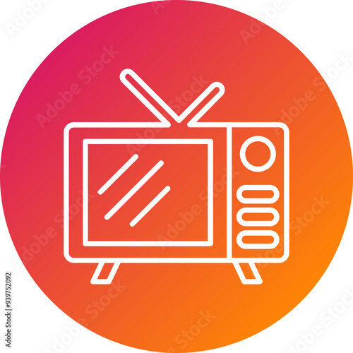 Television Vector Icon photo