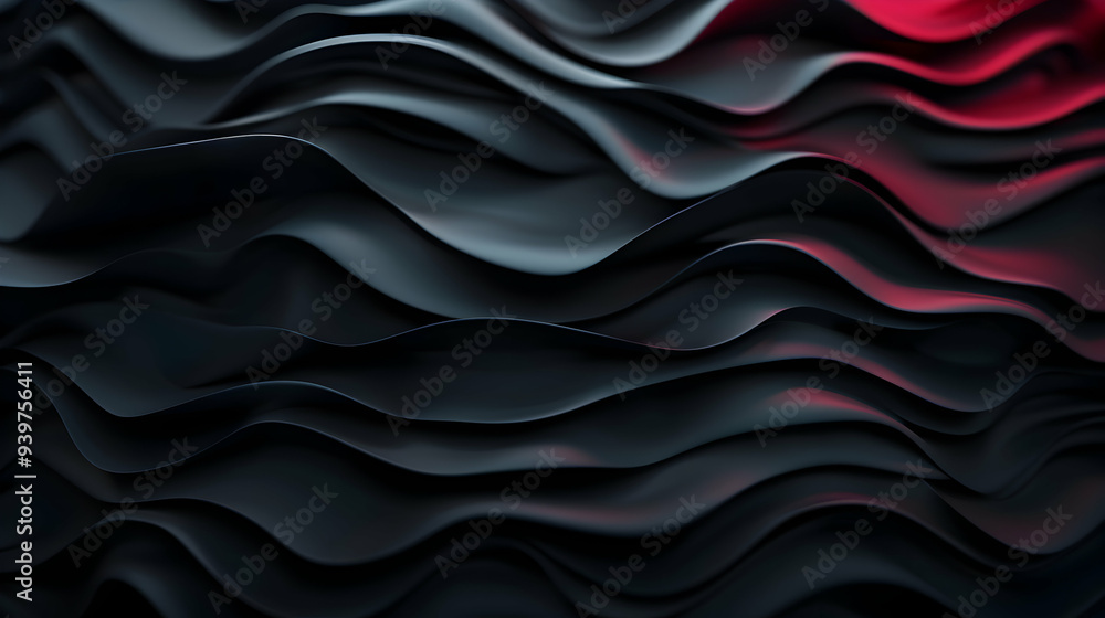Obraz premium Abstract Wavy Topographic Map. Abstract Wavy And