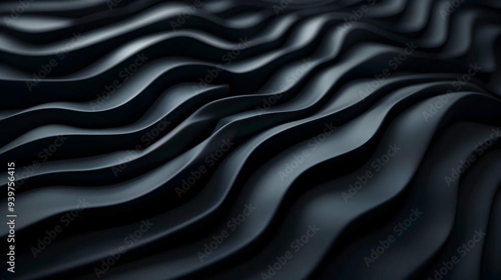 Obraz premium Abstract Wavy Topographic Map. Abstract Wavy And