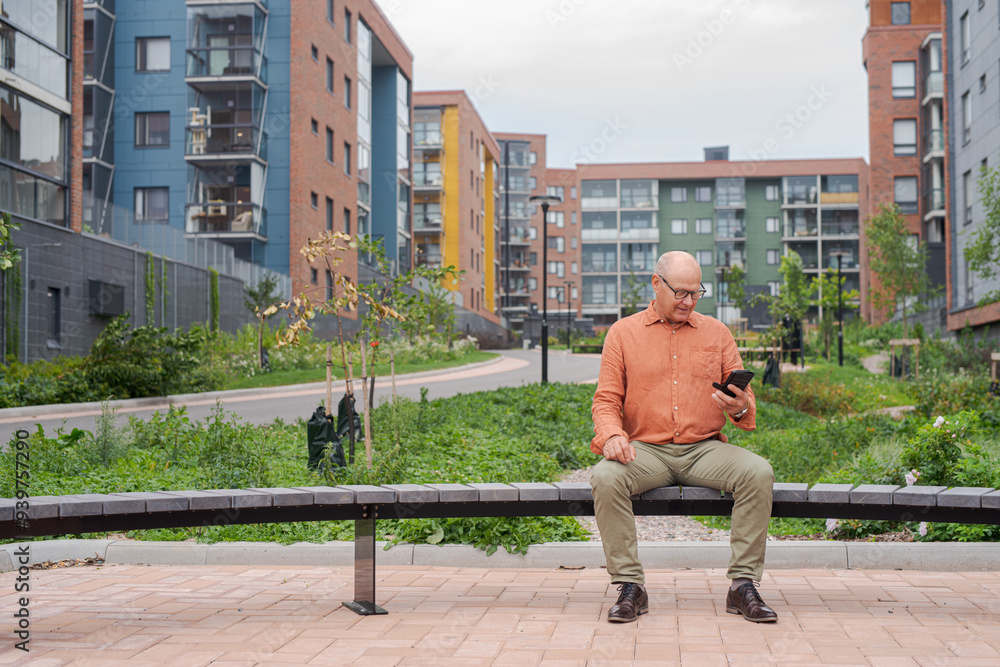 Senior Scandinavian Man Portrait Outdoors Autumn in Finland Concept Senior Scandinavian Man Portrait Outdoors Autumn in Finland Concept