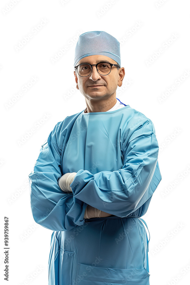 Portrait of man doctor surgery ai generated image Portrait of man doctor surgery ai generated image